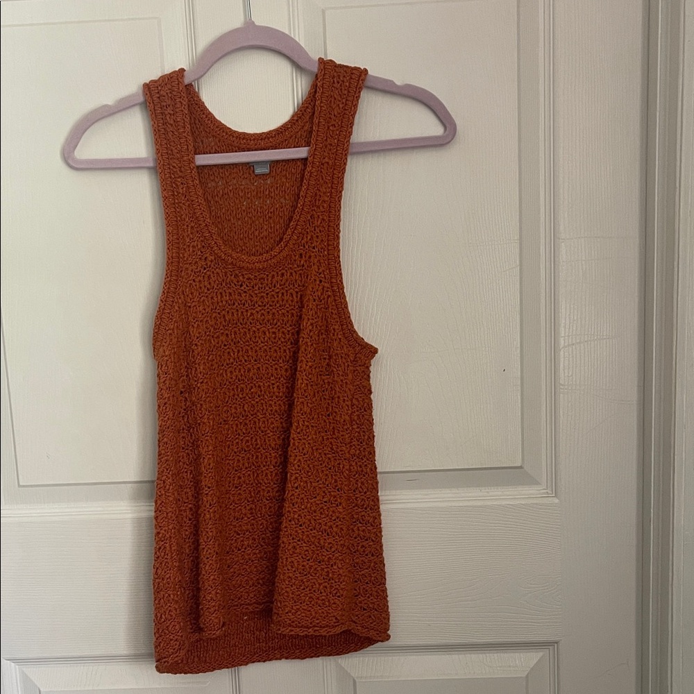 Aerie Burnt Orange Knit Tank Top